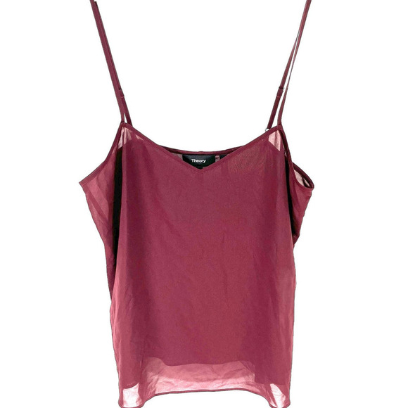 Theory NEW Camisole Adjustable Straps V-Neck Crepe Tank Top Small - Picture 1 of 5
